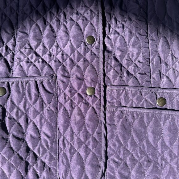 NorthCrest Classic Lightweight Purple Quilted Vest Size Medium 10-12 - Picture 5 of 8